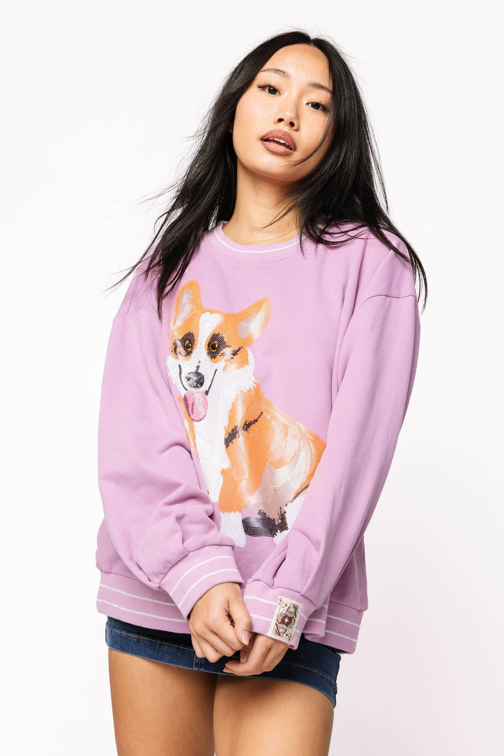 Light Purple Corgi Sweatshirt