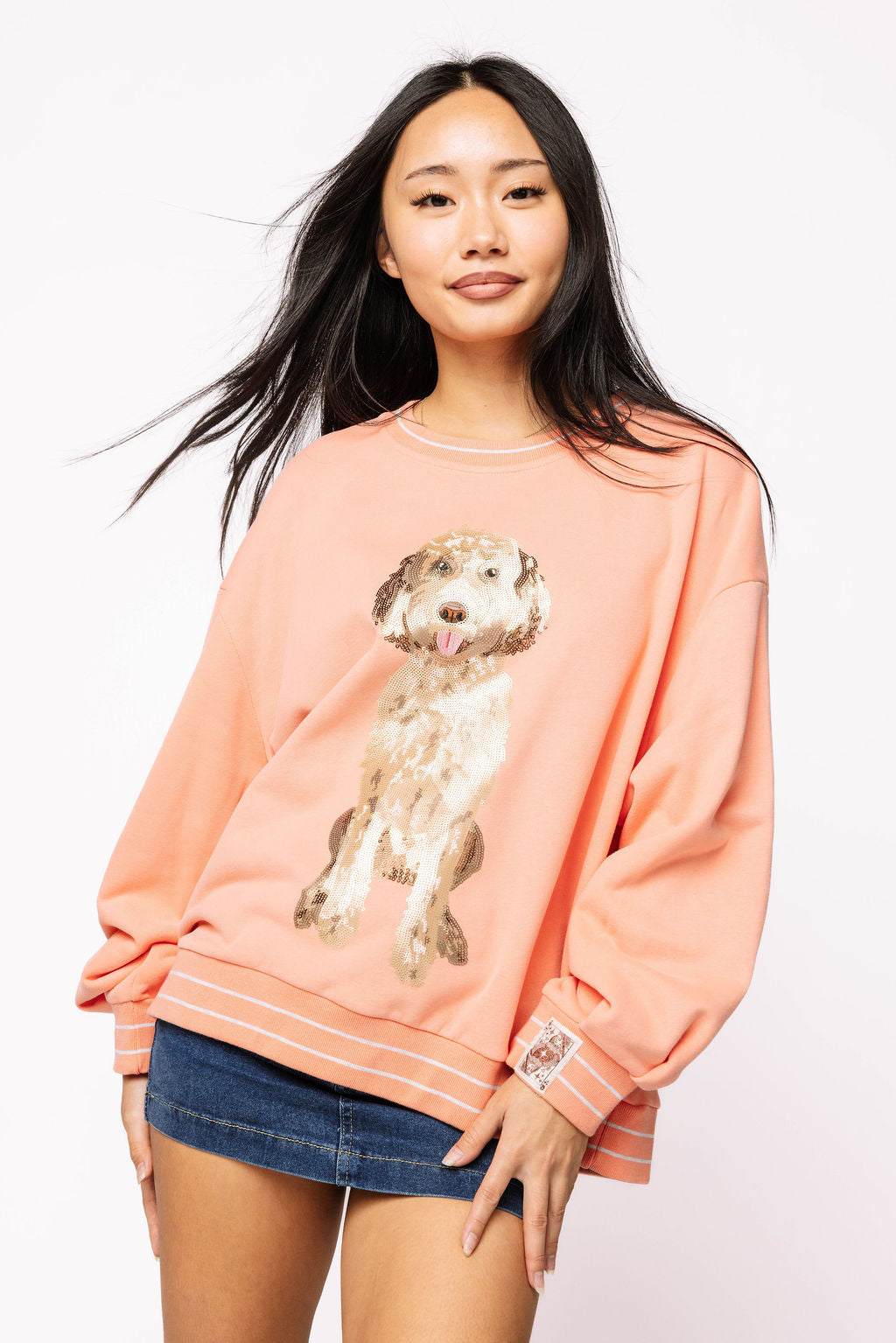 Peach Doodle Sweatshirt