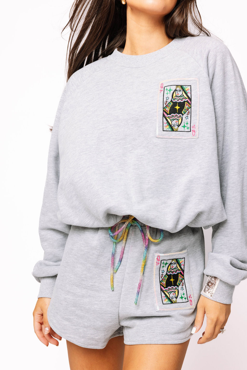 Grey Rainbow Tie Logo Sweatshirt