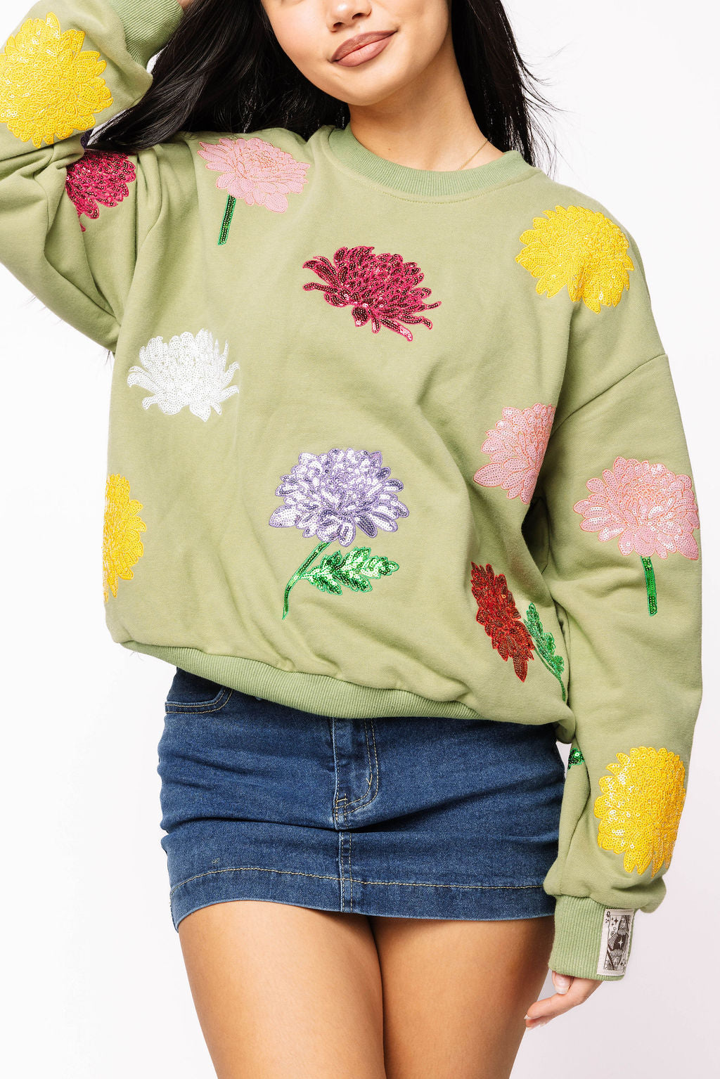 Moss Green Multi Mums Sweatshirt