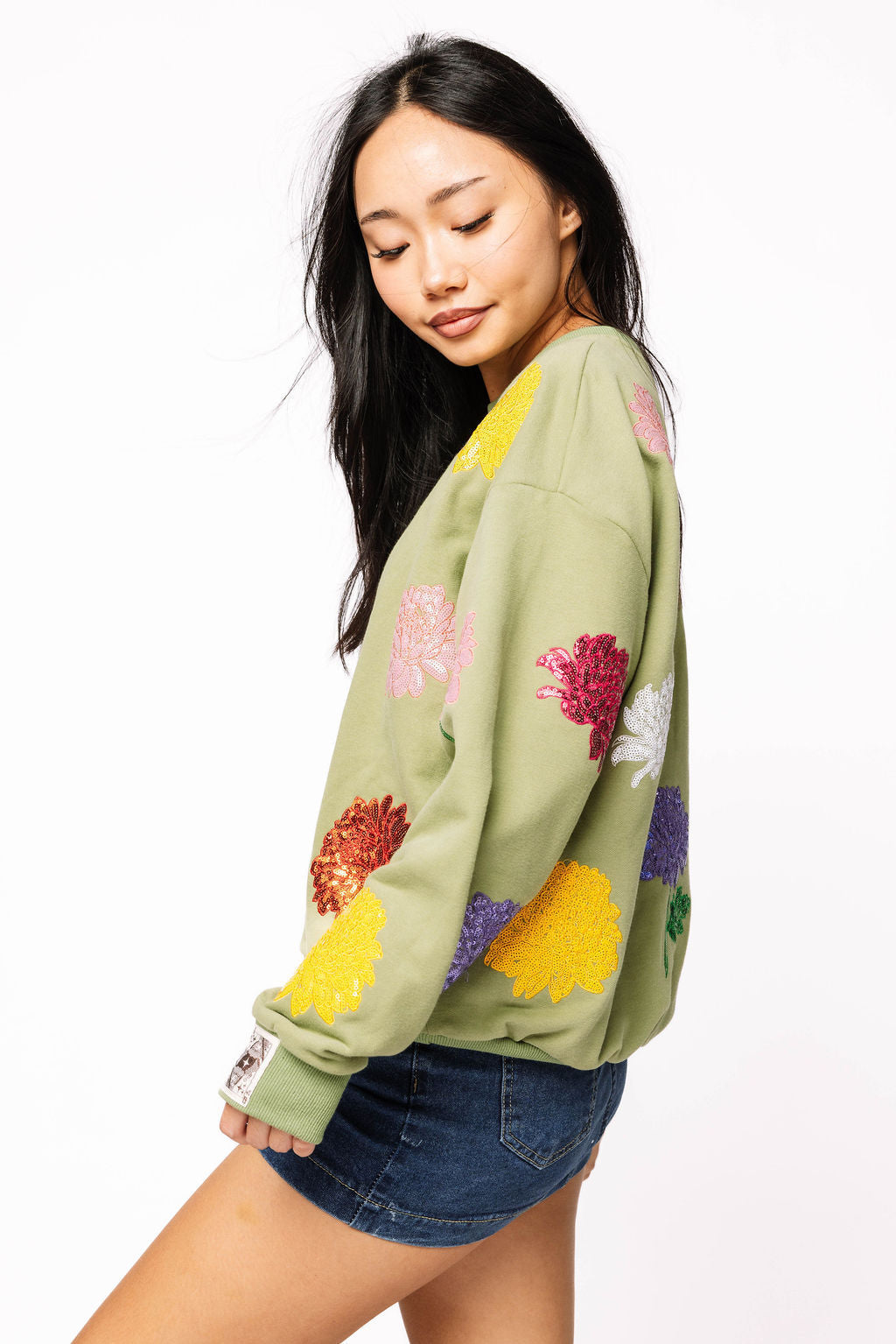 Moss Green Multi Mums Sweatshirt
