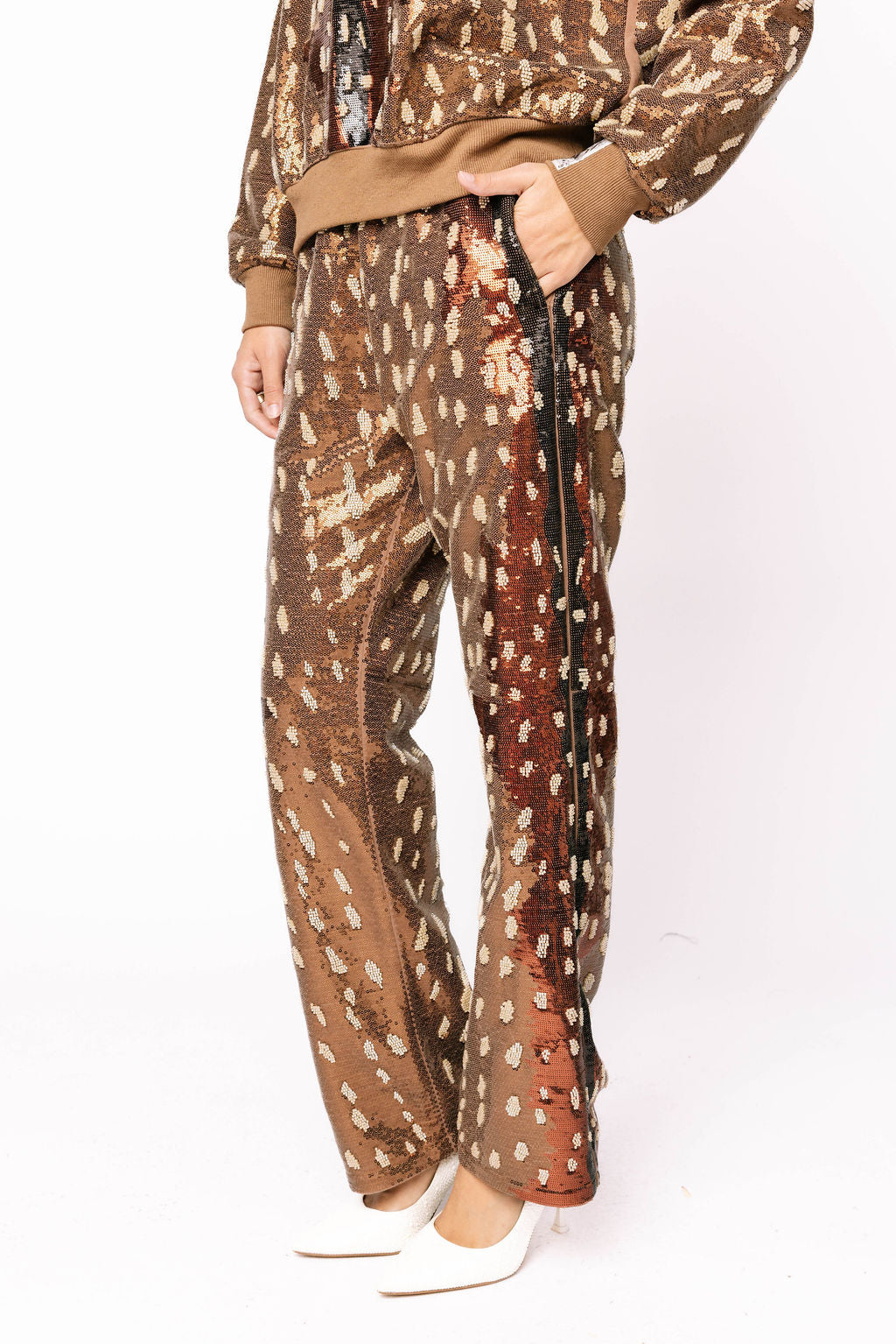 Brown Deer Print Pant