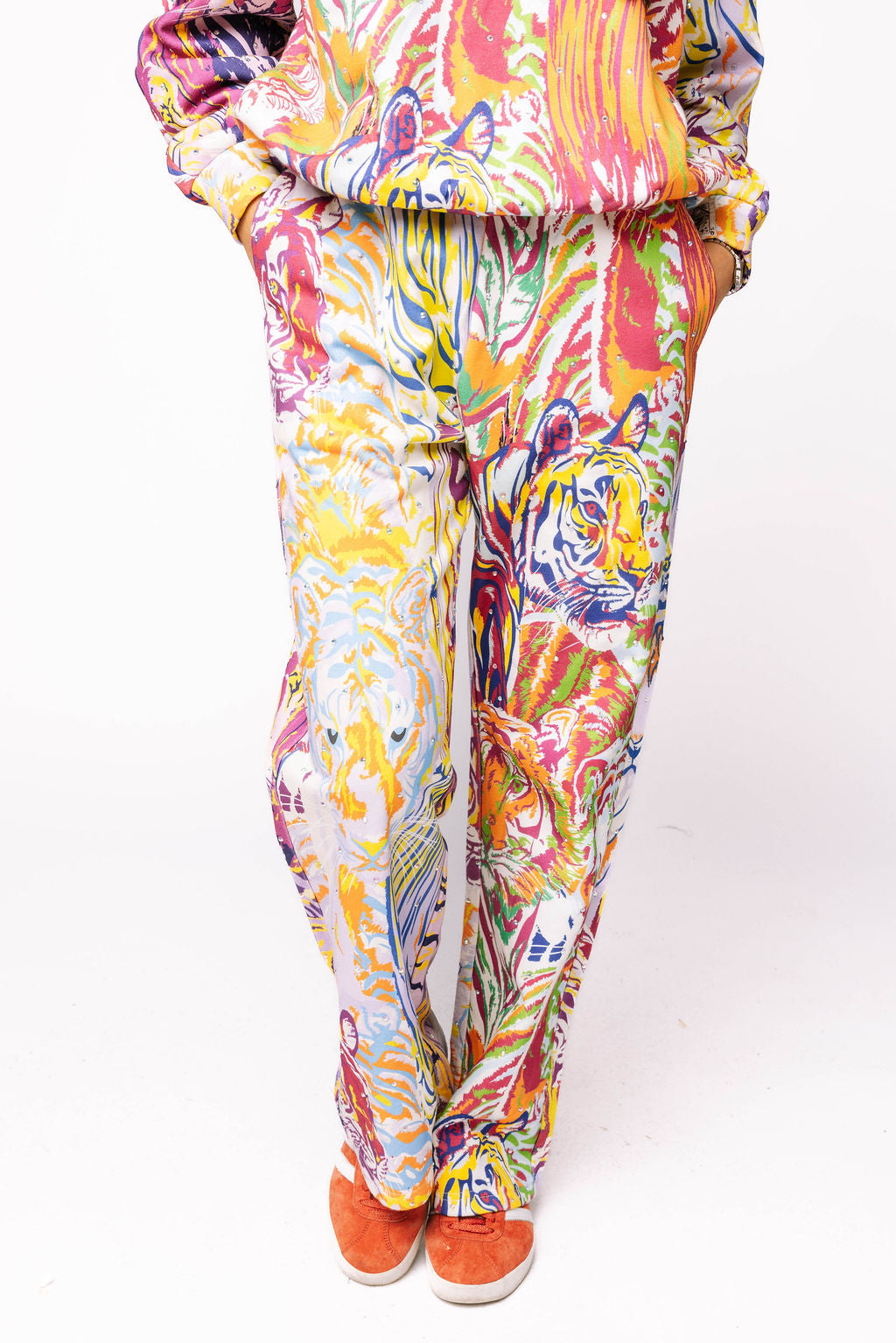 Rainbow Multi Abstract Tiger Sweatpant