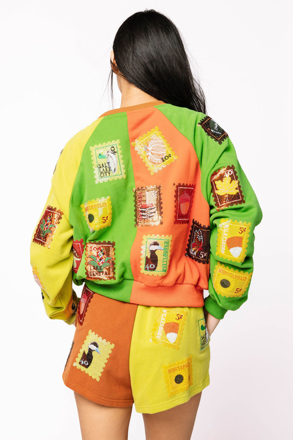 Colorblock Fall Stamp Short