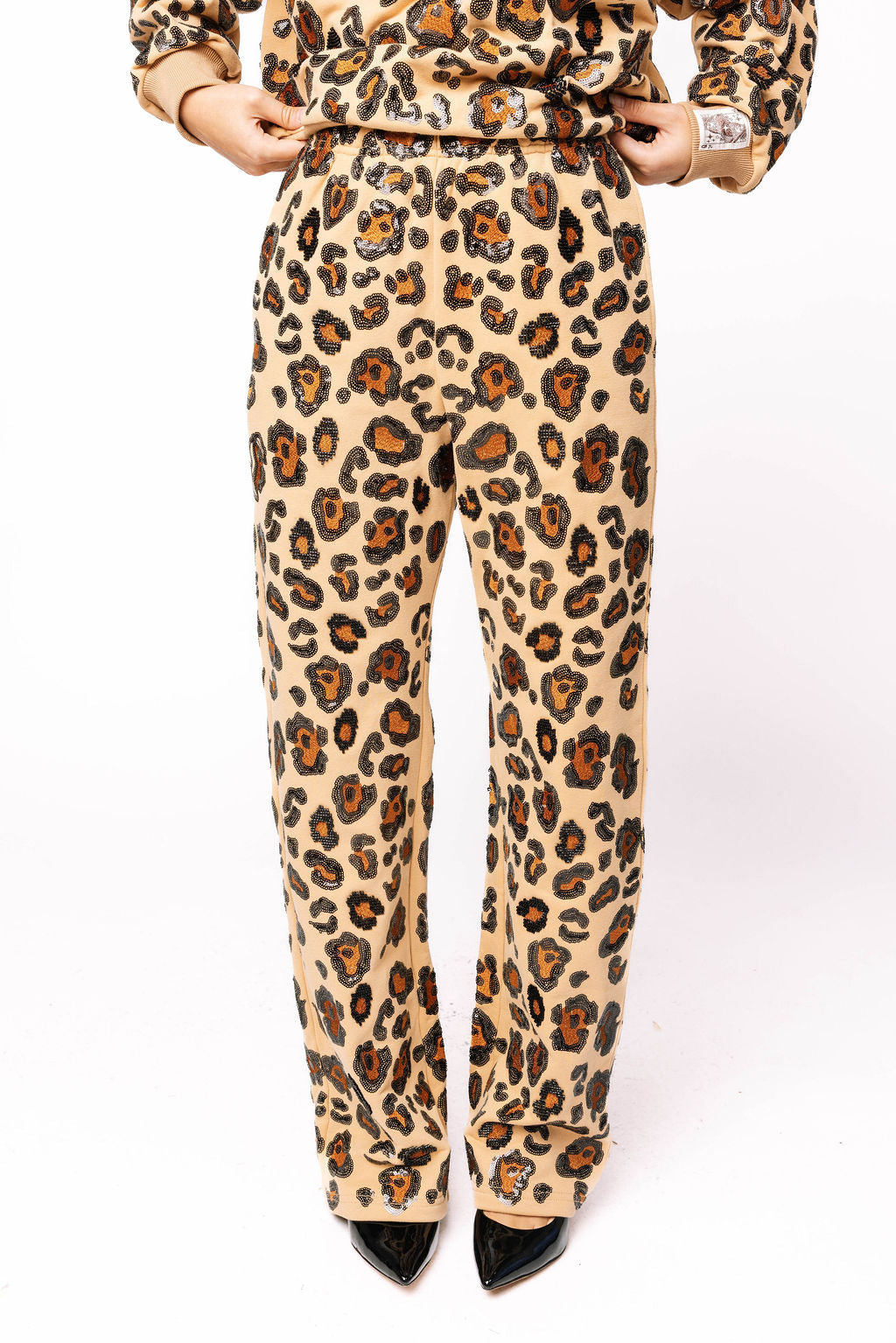 Tan, Brown & Black Leopard Pant