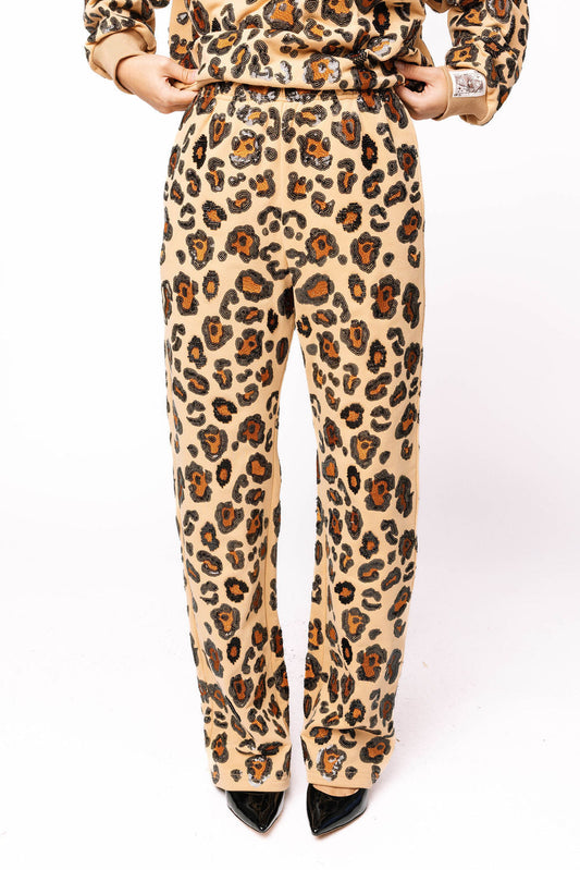 Tan, Brown & Black Leopard Pant