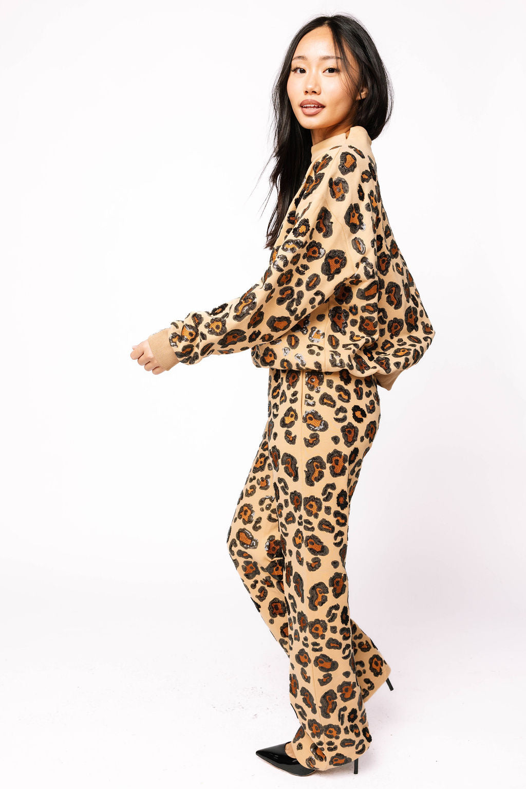 Tan, Brown & Black Leopard Pant