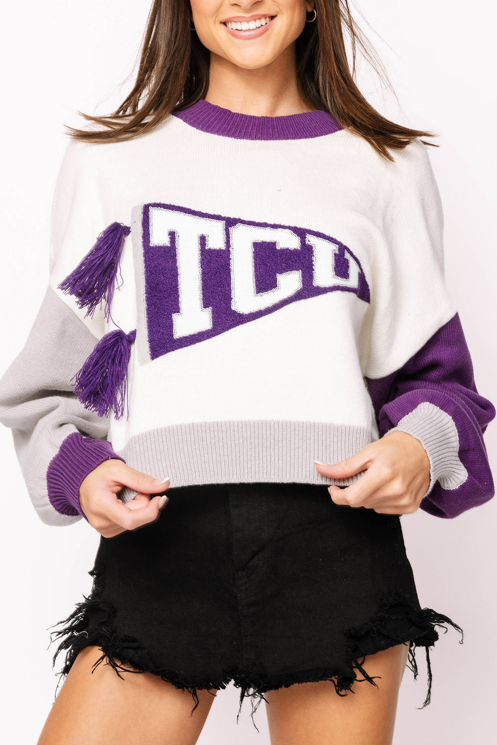Licensed TCU Pennant Sweater