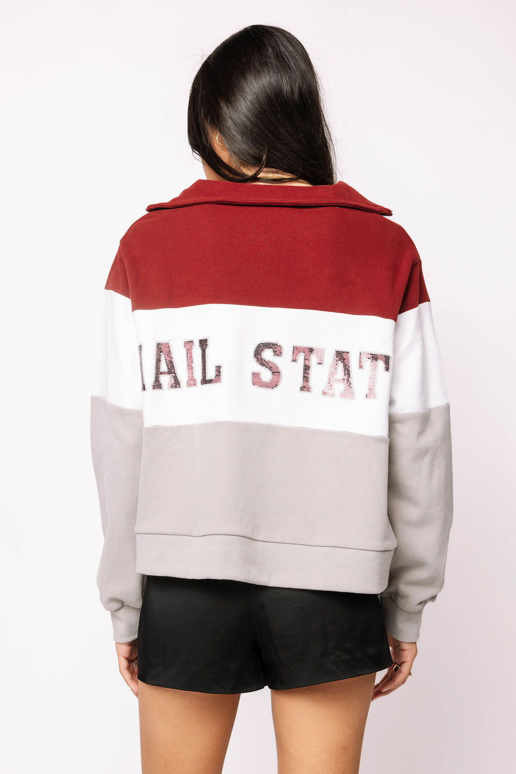 Licensed Miss State Quarter Zip Colorblock Sweatshirt