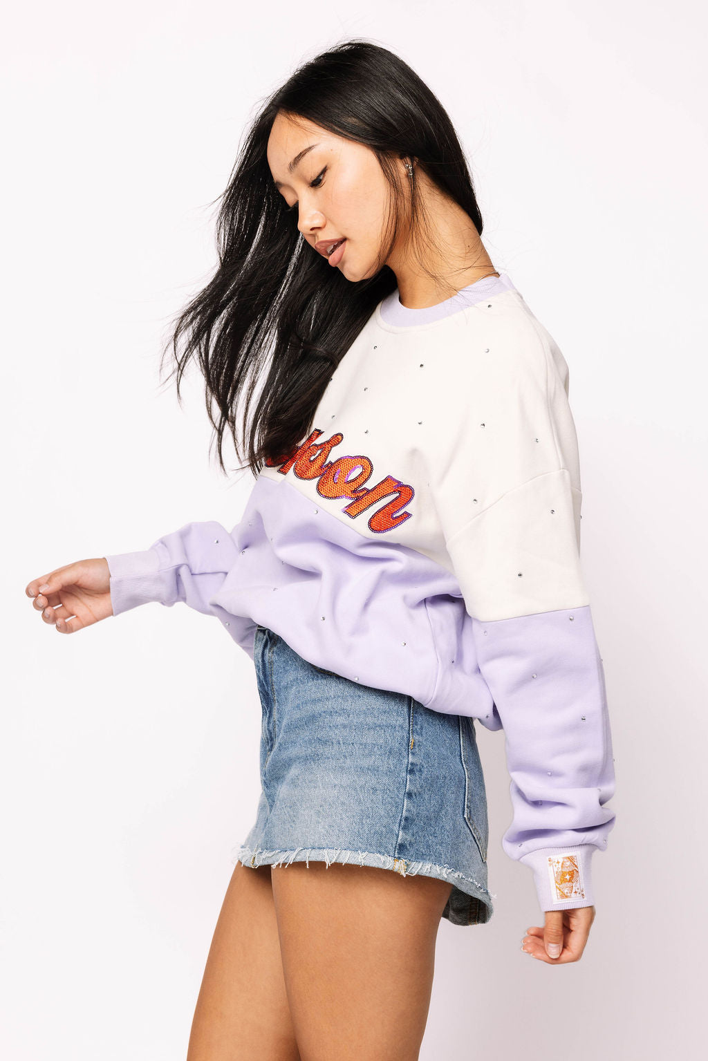 Licensed Clemson Pastel Two Tone Sweatshirt