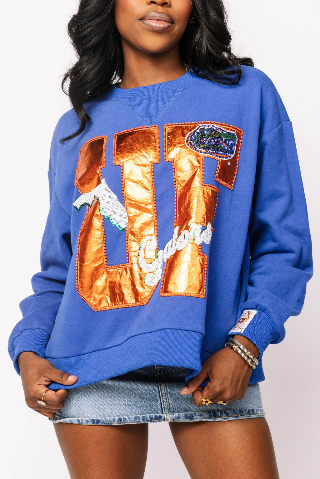 Licensed Florida Metallic Word With Icons Sweatshirt