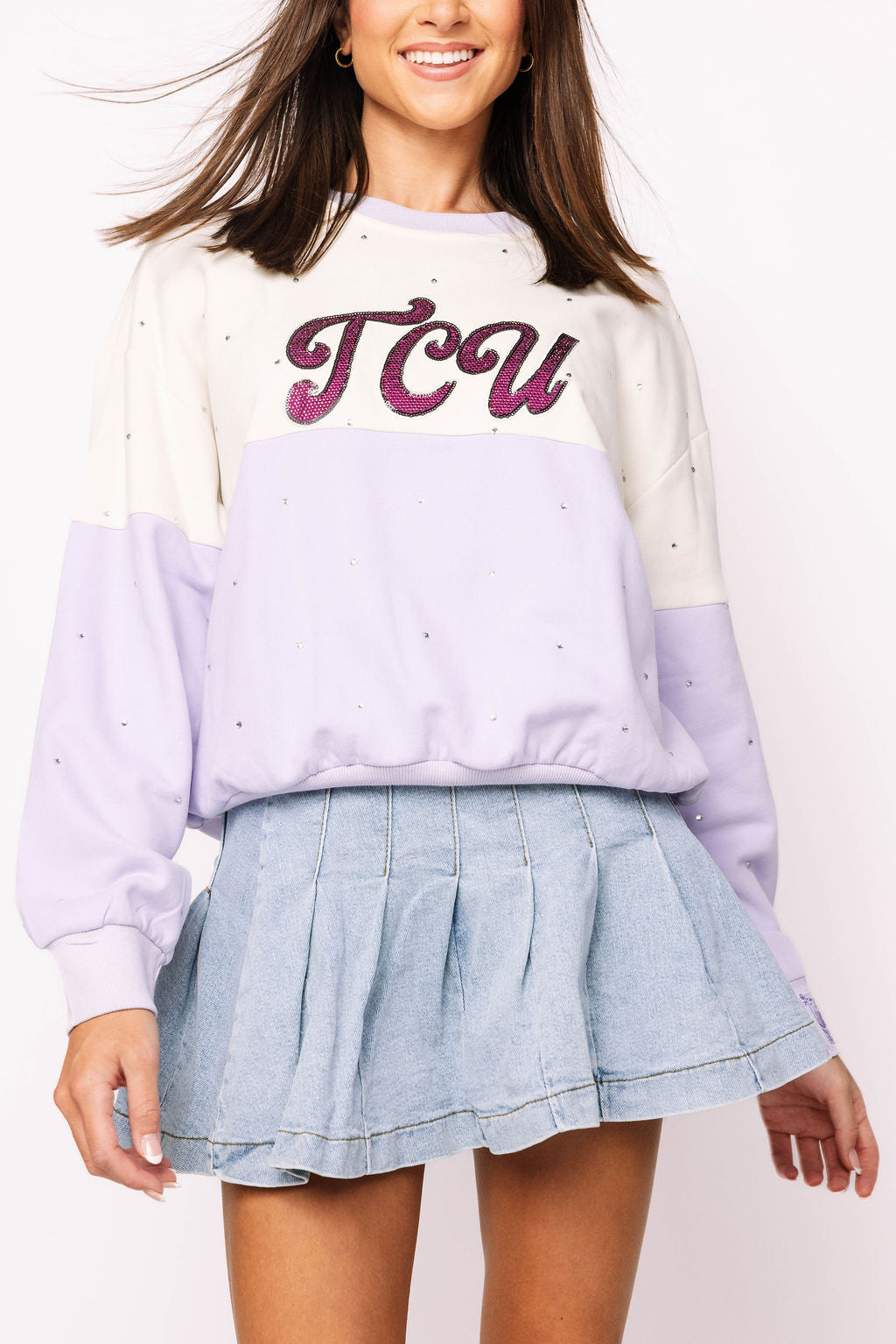 Licensed TCU Pastel Two Tone Sweatshirt