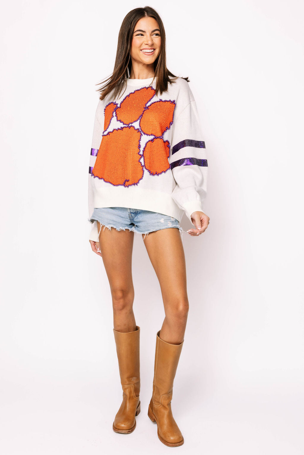 Licensed Clemson Oversized Mascot Sweater