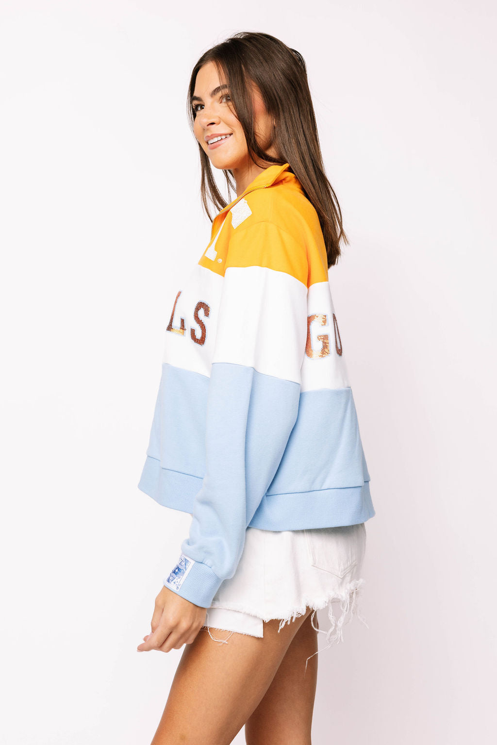 Licensed Tennessee Quarter Zip Colorblock Sweatshirt