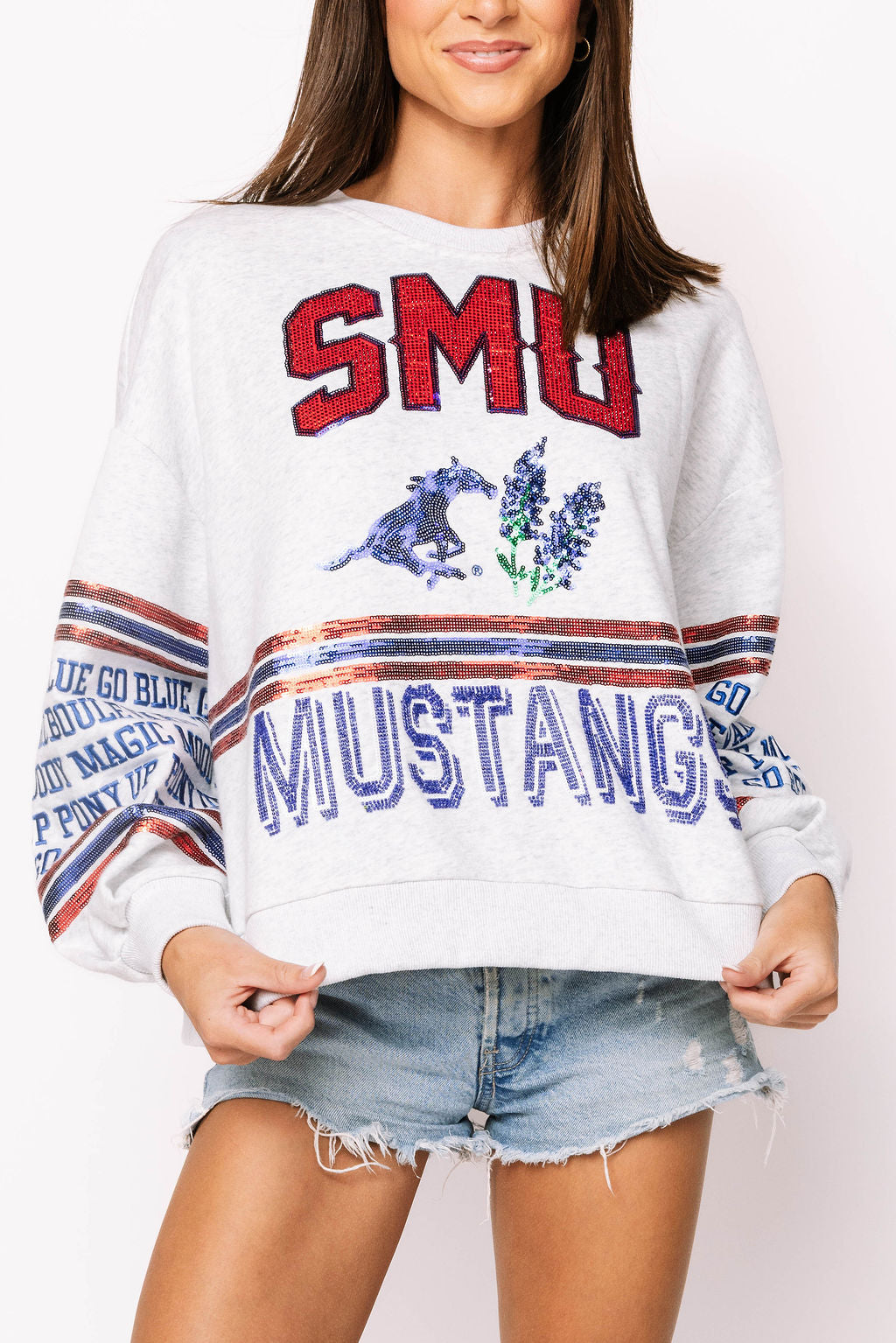Licensed SMU Flower Mascot Sweatshirt