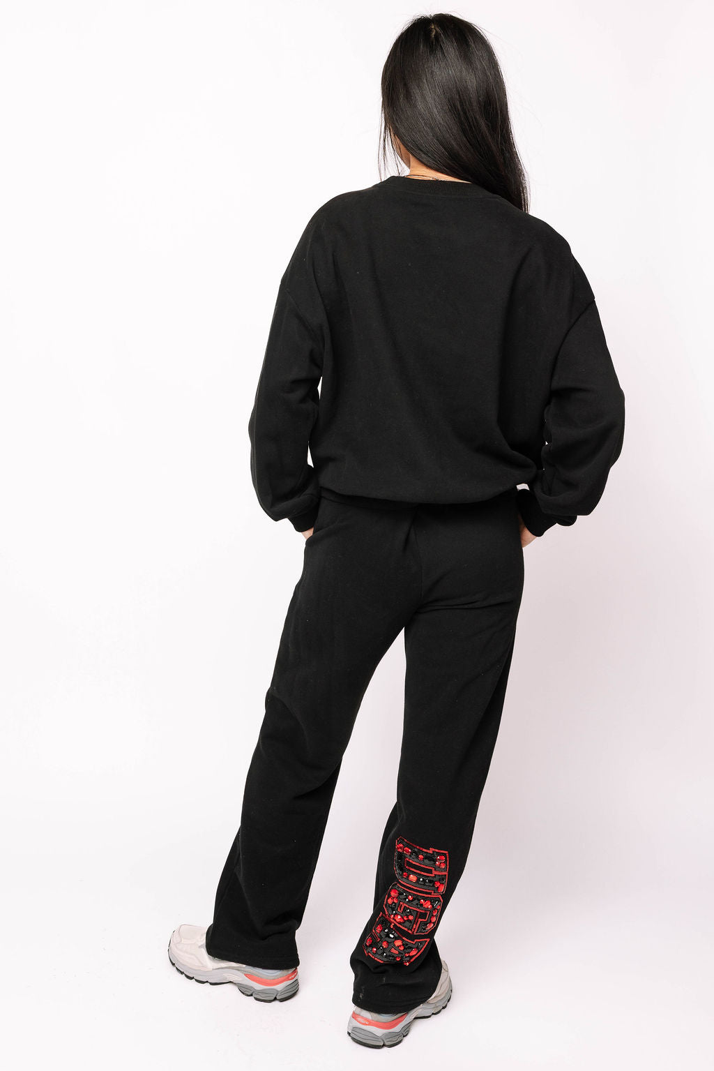 Licensed UGA Black with Multi Jewel Letter Sweatpants