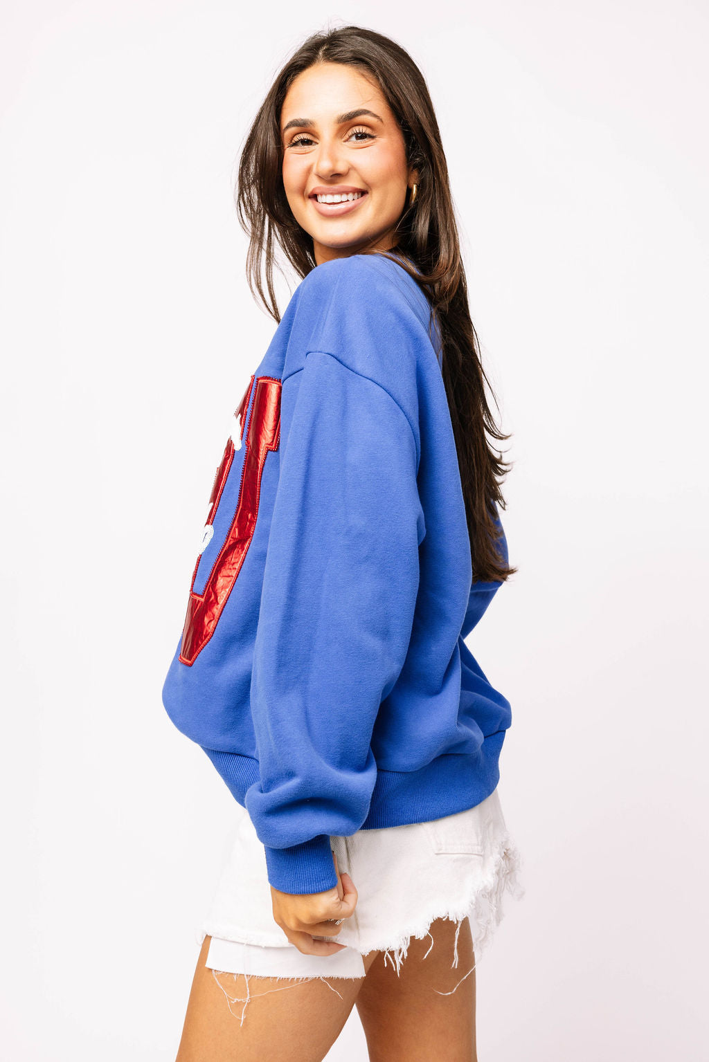 Licensed SMU Metallic Word With Icons Sweatshirt