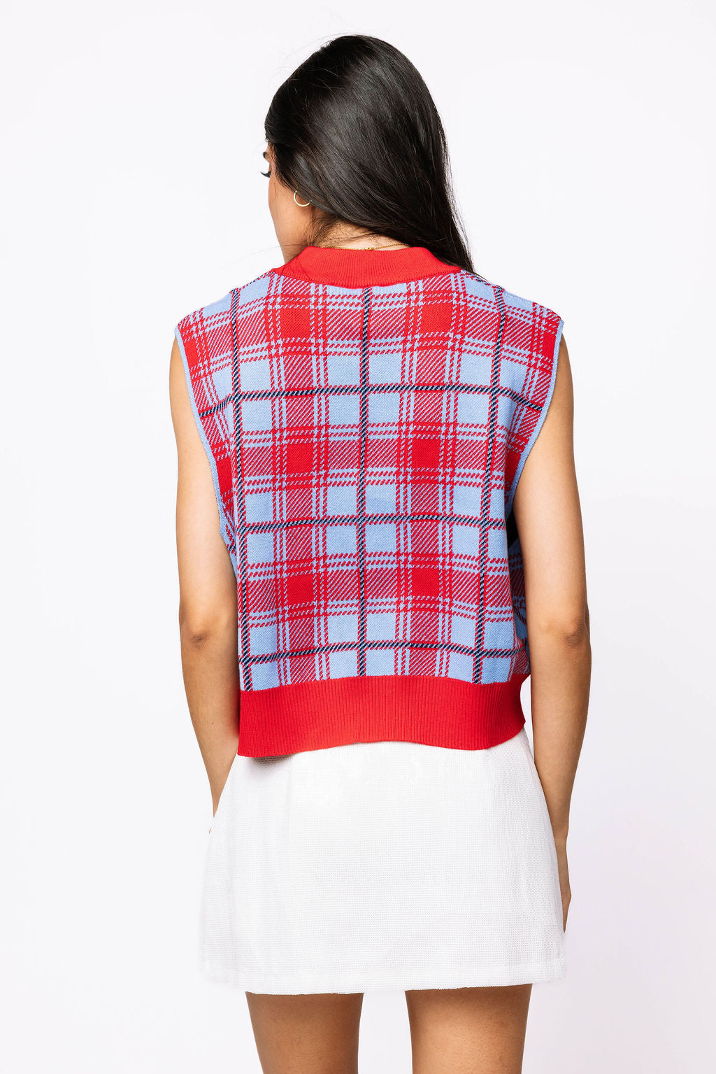 Licensed Plaid Ole Miss Sweater Vest