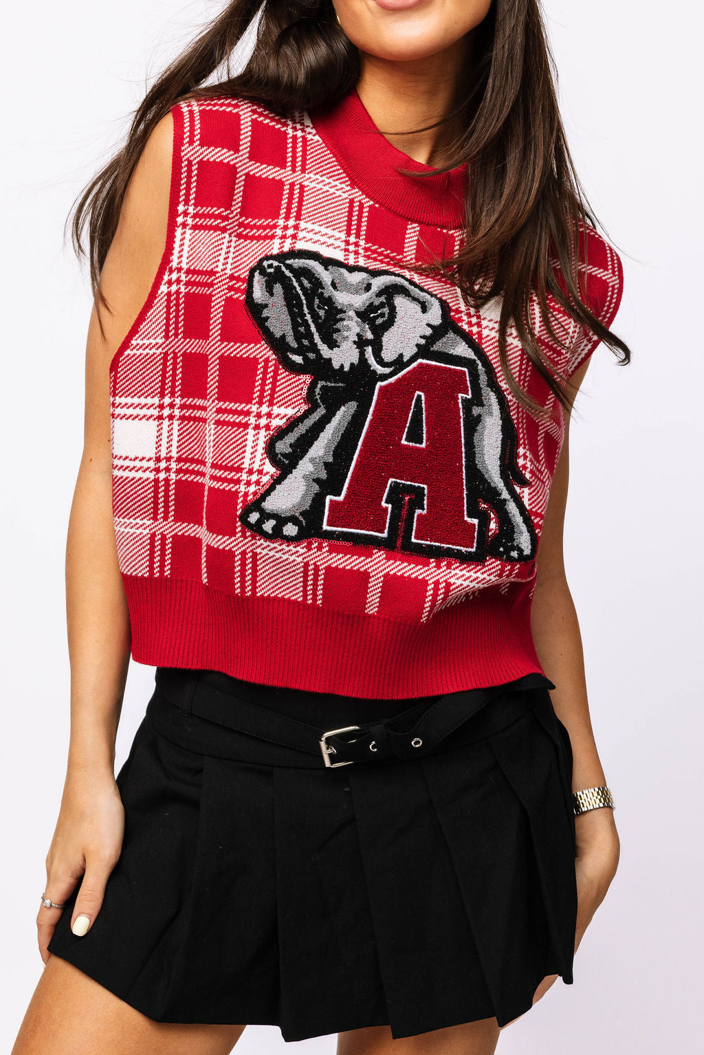 Licensed Plaid Alabama Sweater Vest