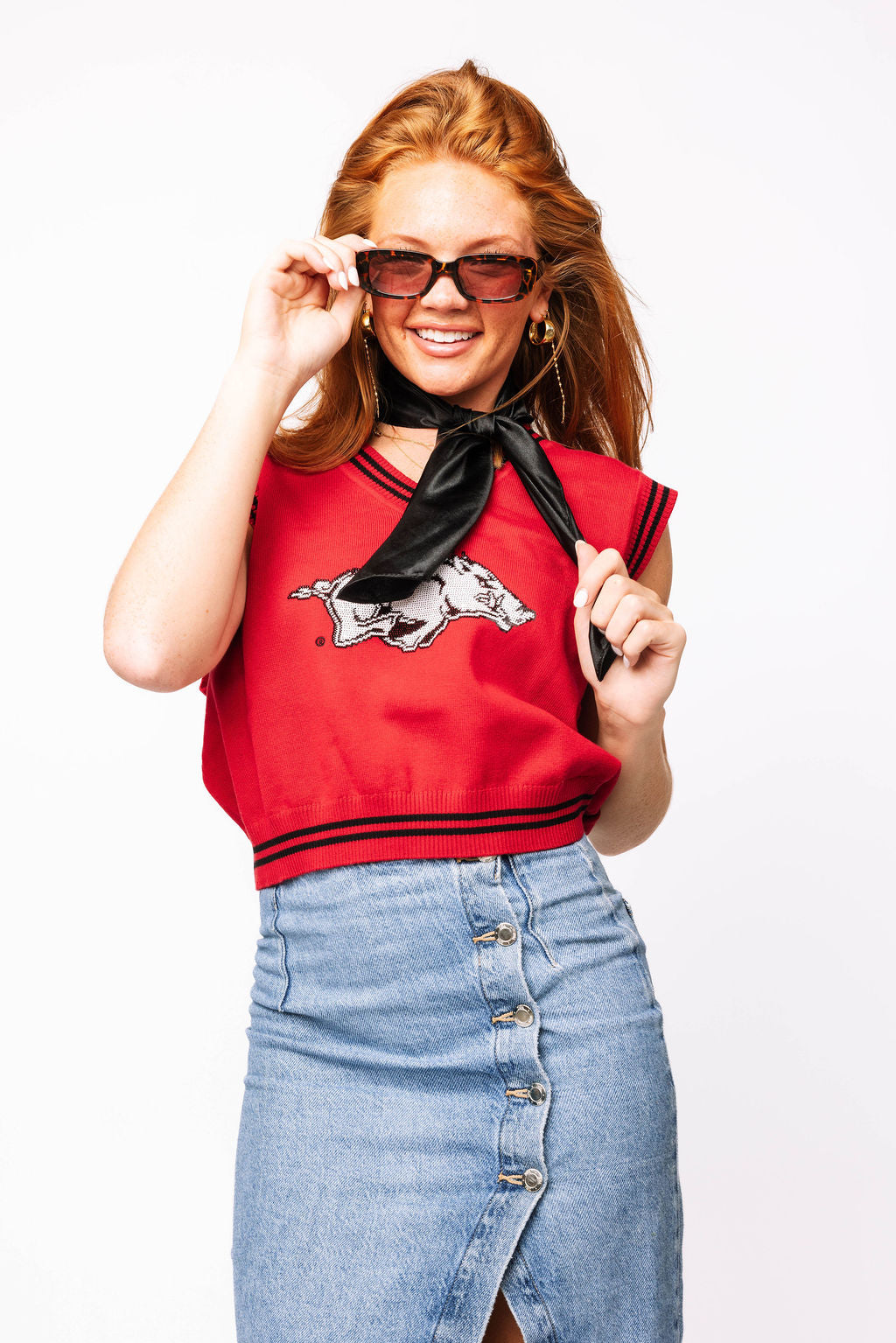 Licensed Arkansas Small Mascot Sweater Vest