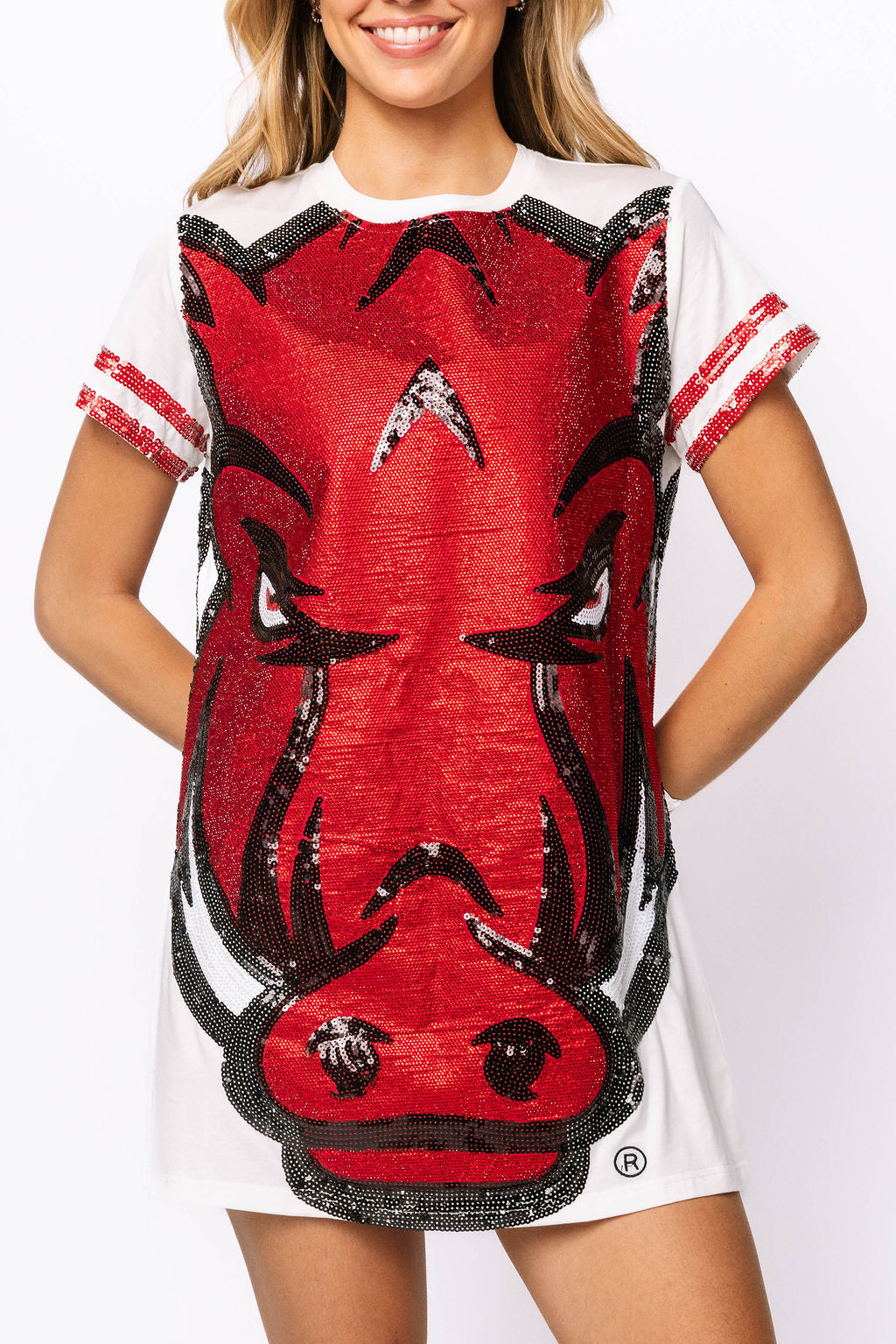 Licensed Arkansas Oversized Mascot Tee Dress