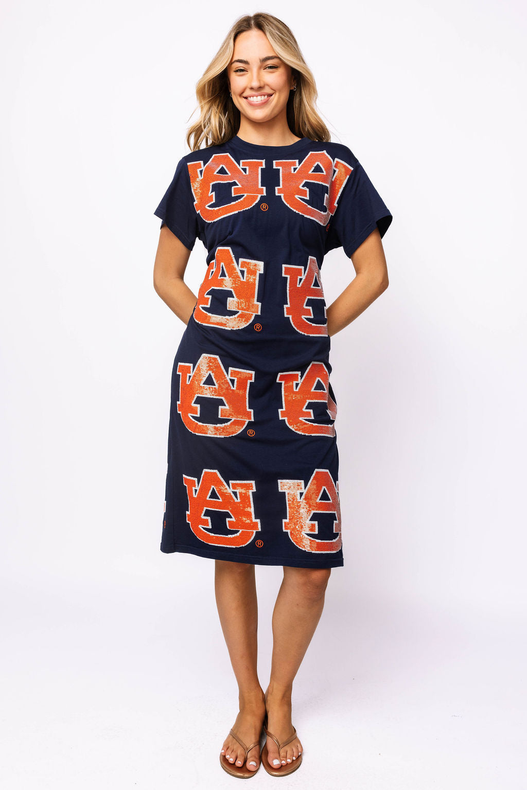 Licensed Auburn Mascot Midi Tee Dress