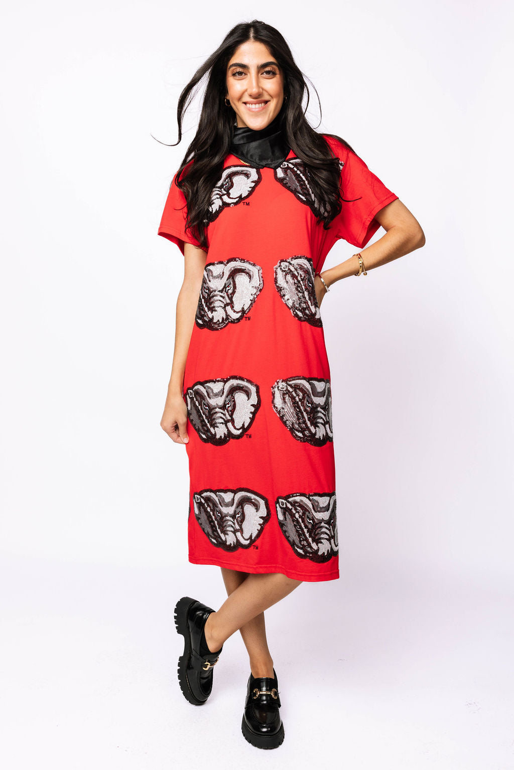 Licensed Alabama Mascot Midi Tee Dress