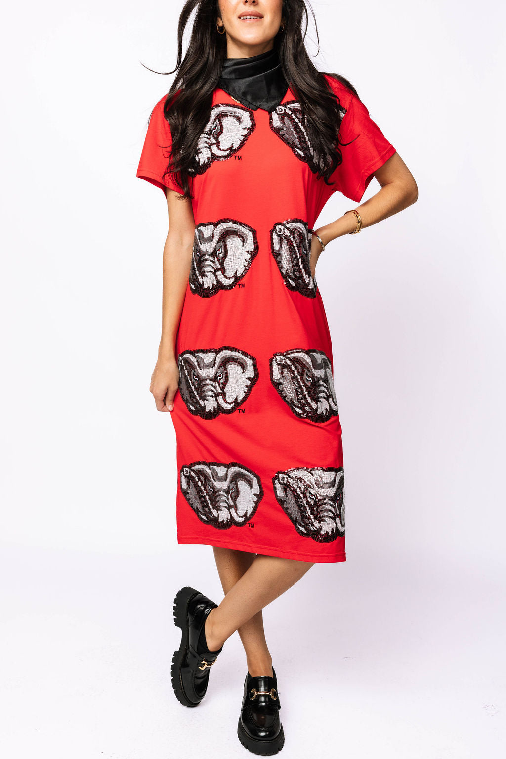 Licensed Alabama Mascot Midi Tee Dress