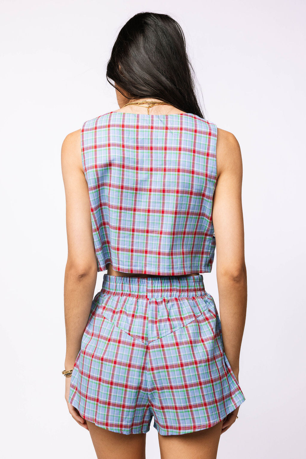 Licensed Ole Miss Plaid Mascot Short