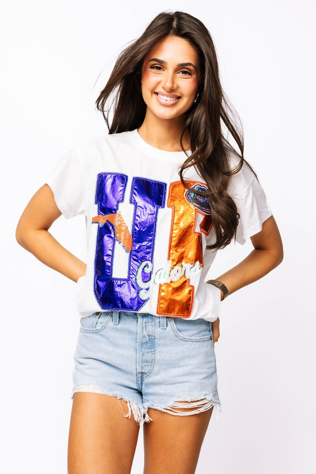 Licensed Florida Metallic Word with Icons Tee