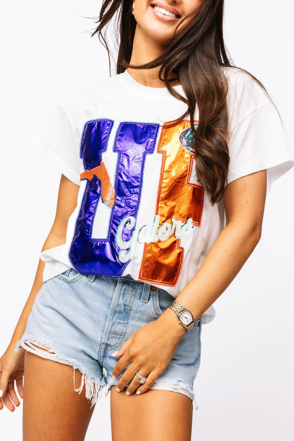 Licensed Florida Metallic Word with Icons Tee