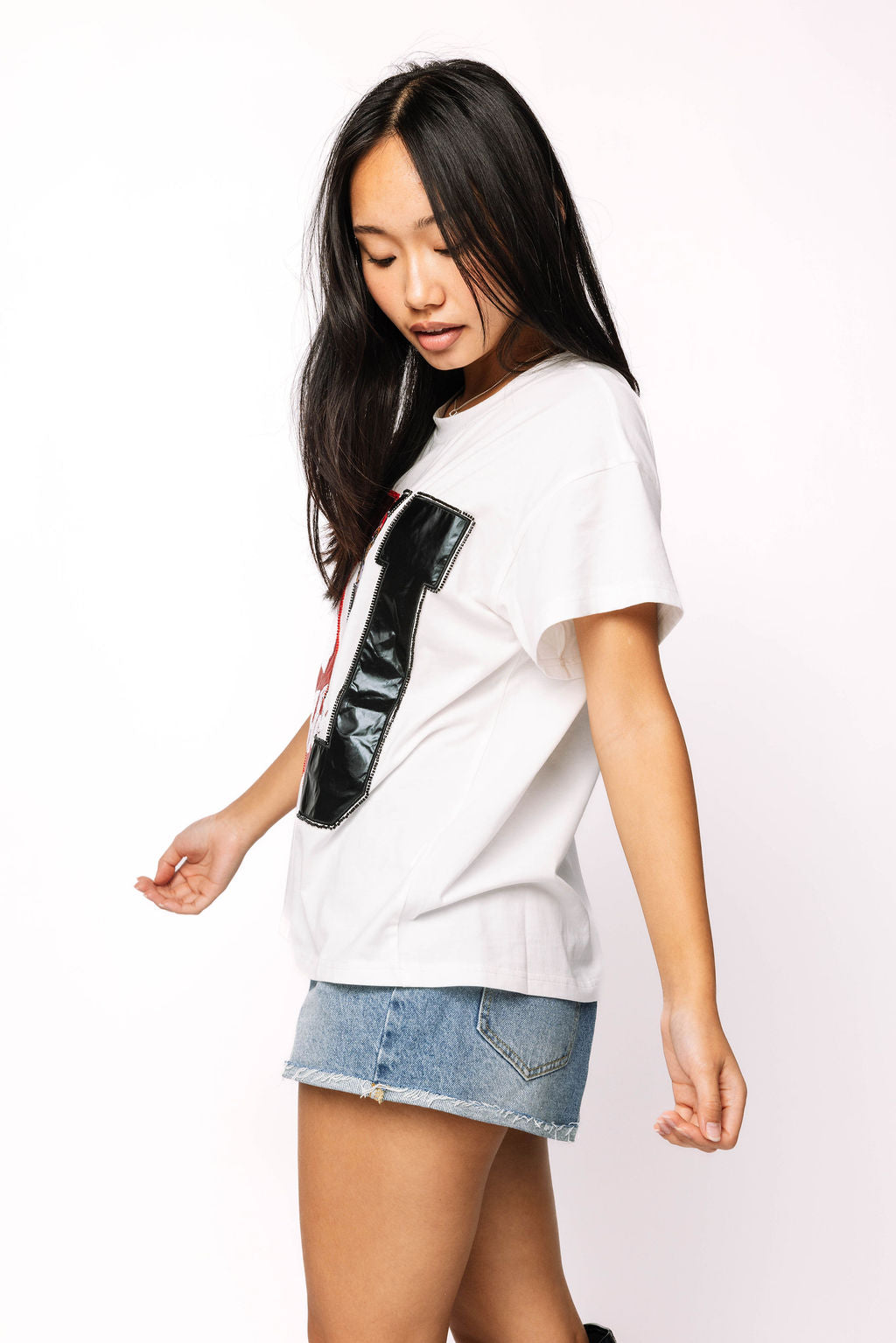 Licensed Nebraska Metallic Word with Icons Tee