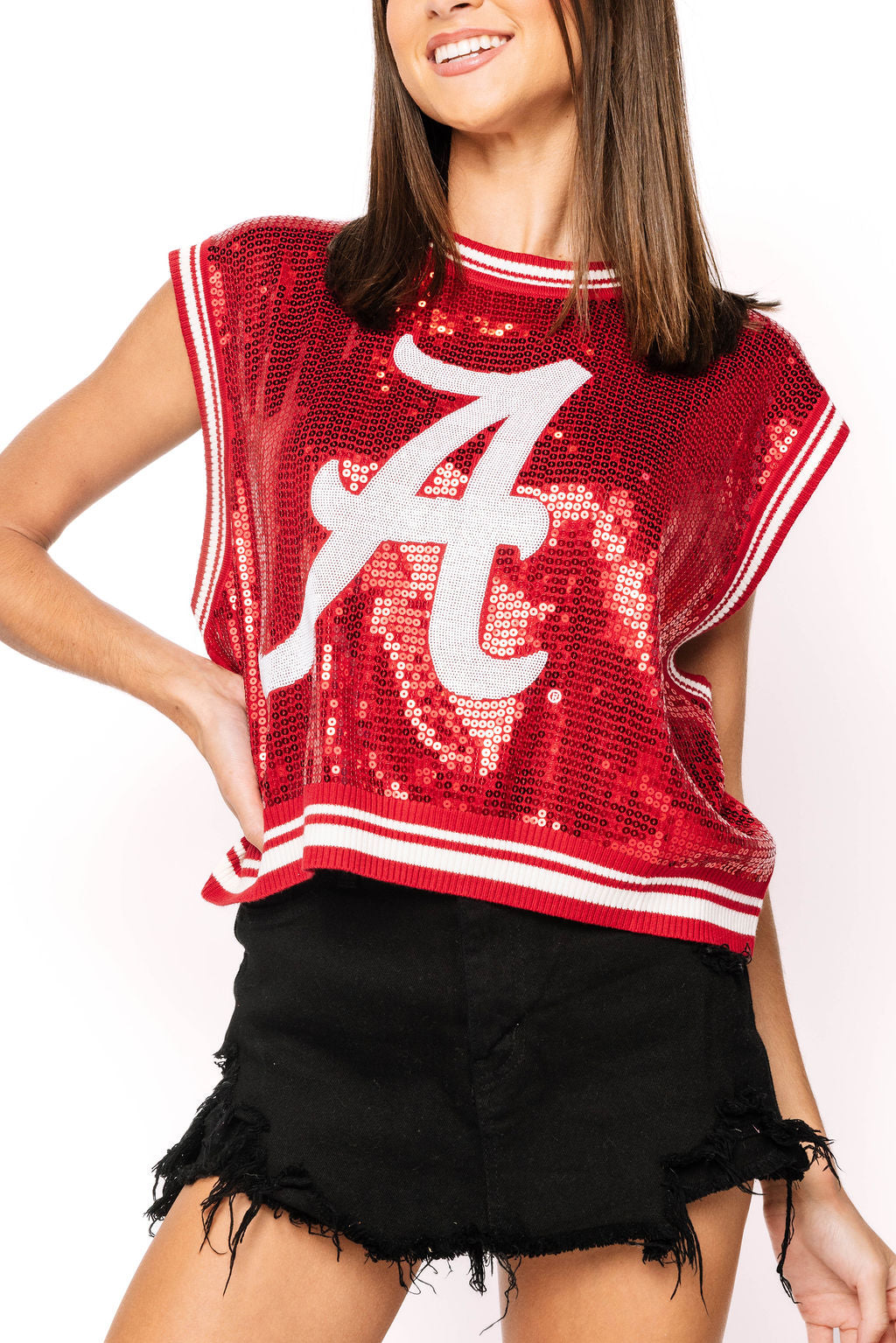Licensed Alabama Full Sequin Mascot Tank