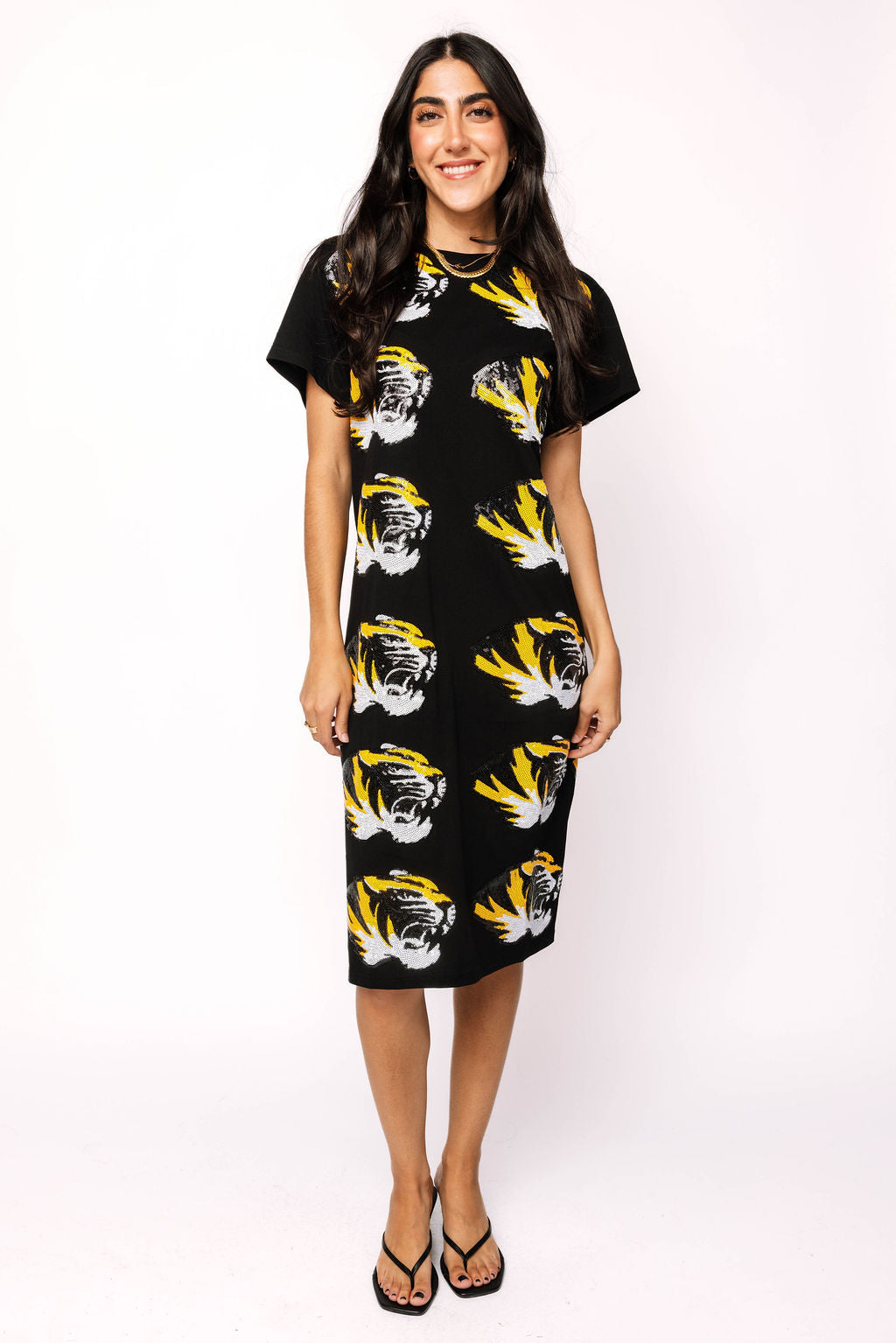 Licensed Mizzou Mascot Midi Tee Dress