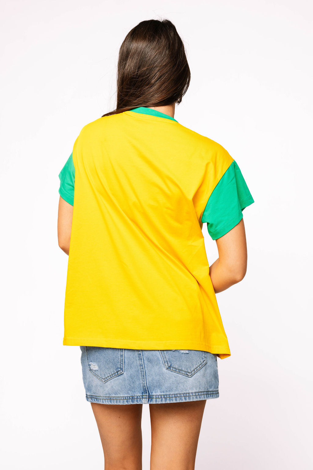 Green & Yellow Crayon Tee