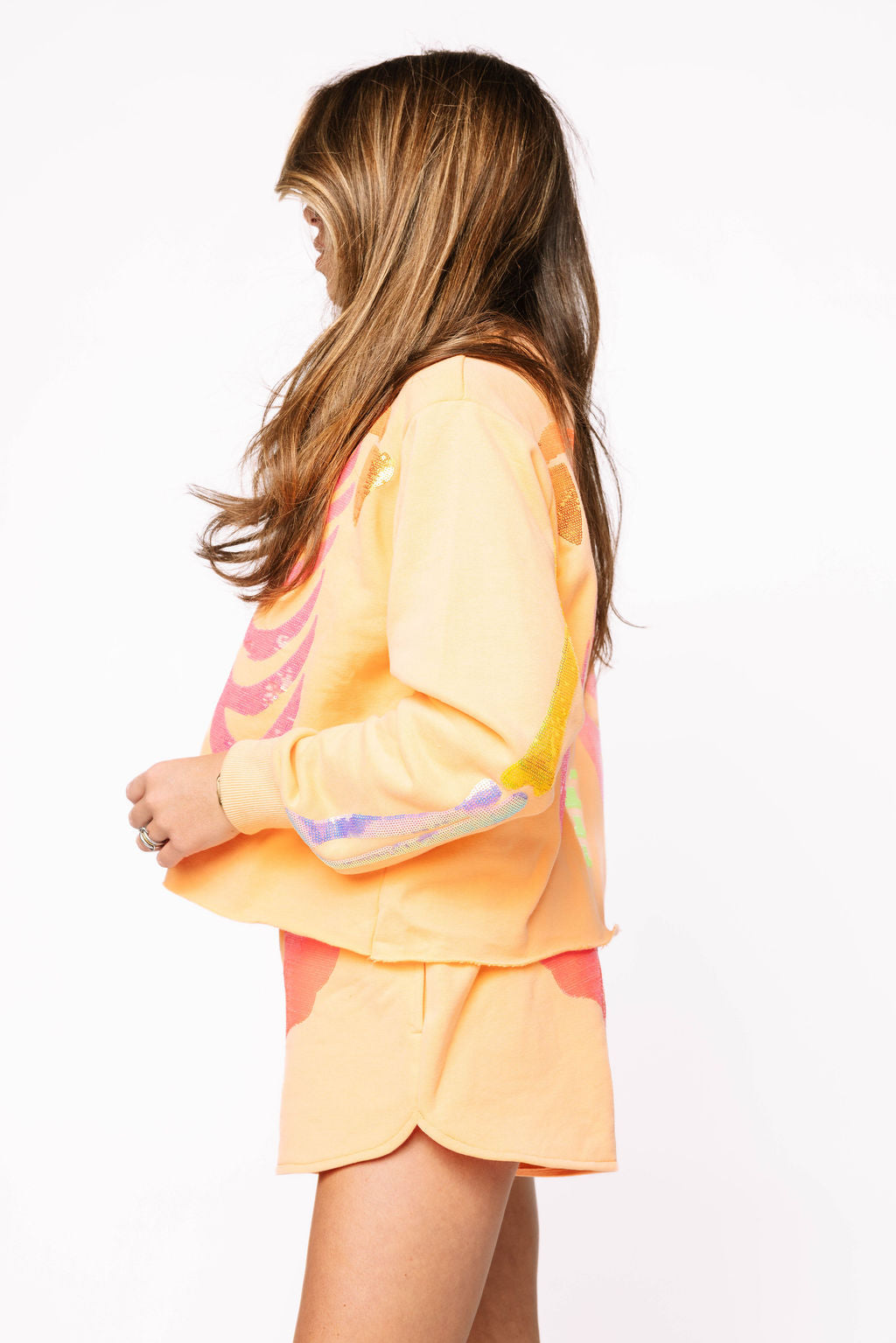 Orange Neon Skeleton Short