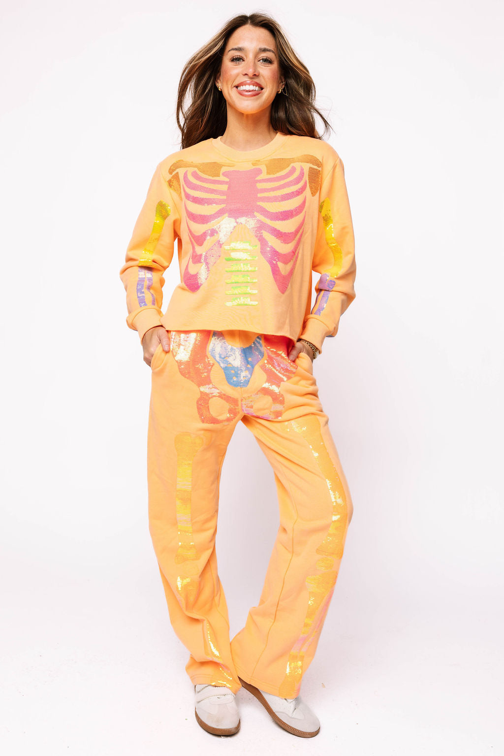 Orange Neon Skeleton Sweatpant