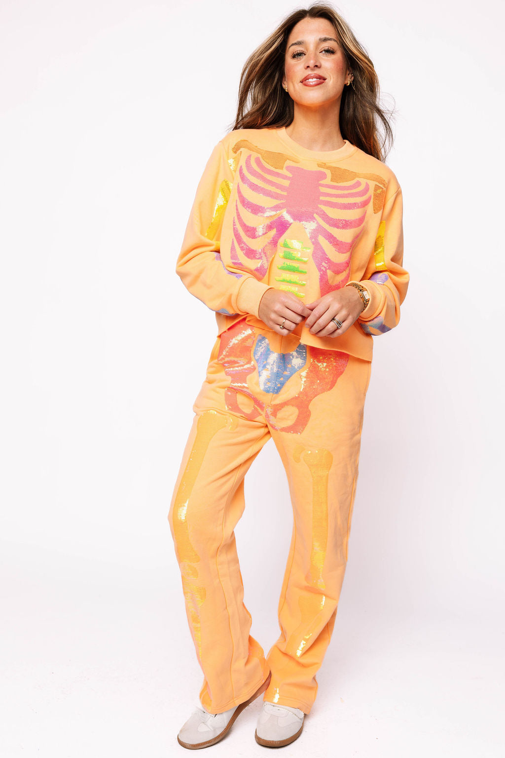 Orange Neon Skeleton Sweatpant
