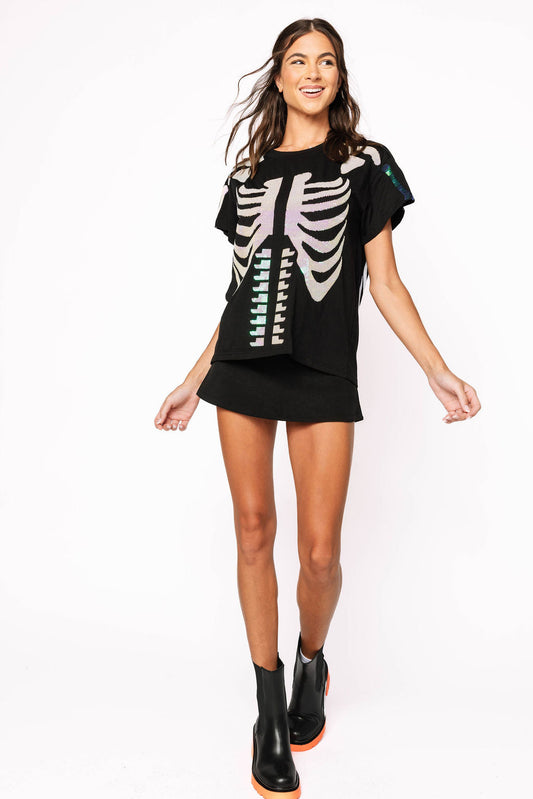 Black & White Skeleton Tee