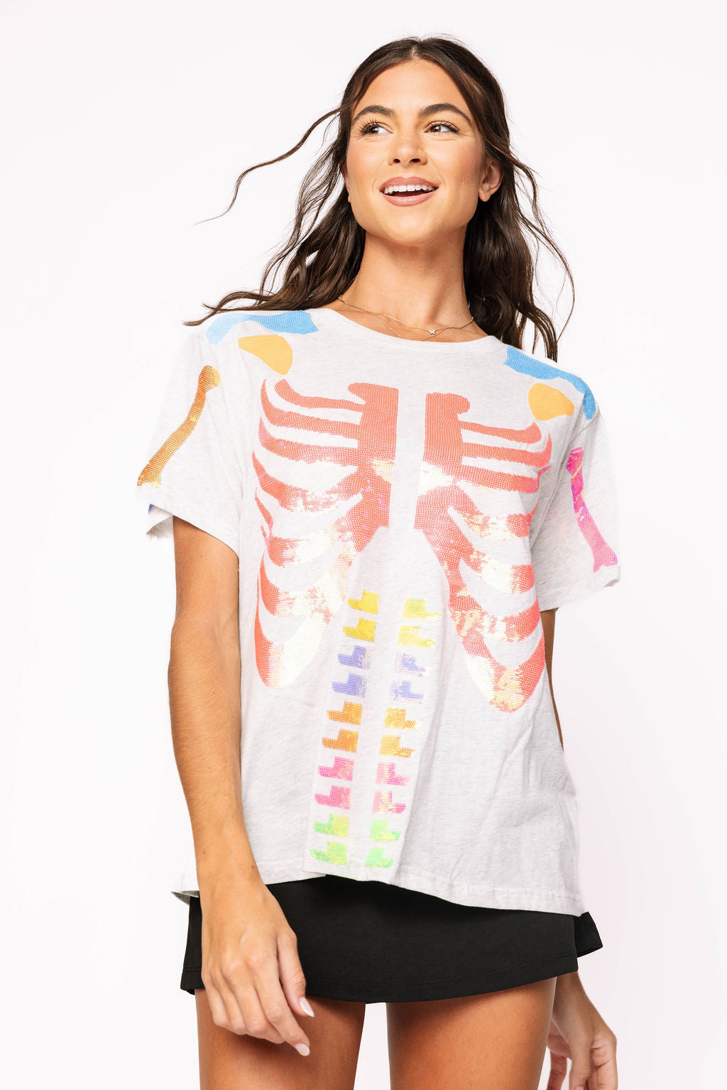 Grey Multi Skeleton Tee