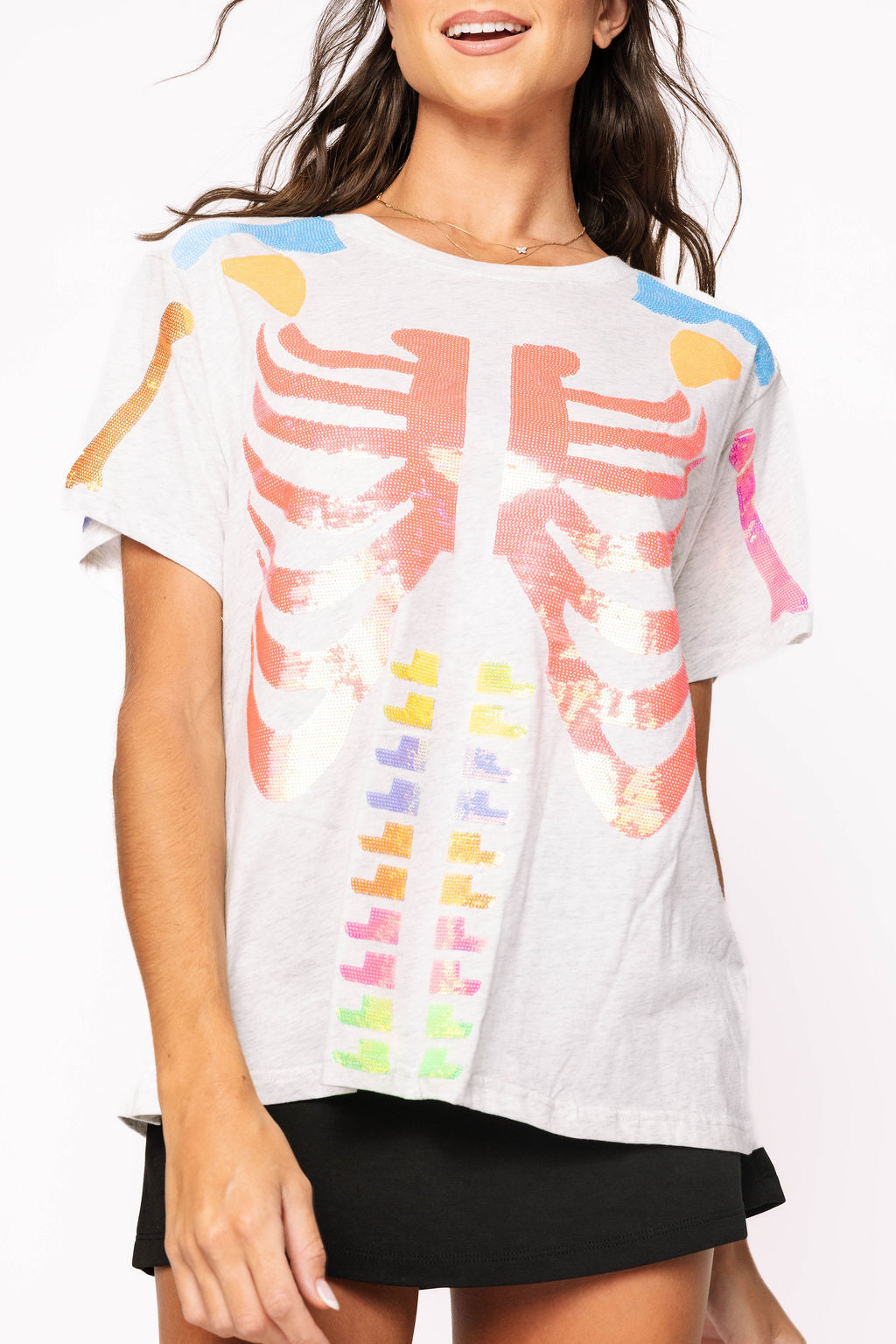 Grey Multi Skeleton Tee