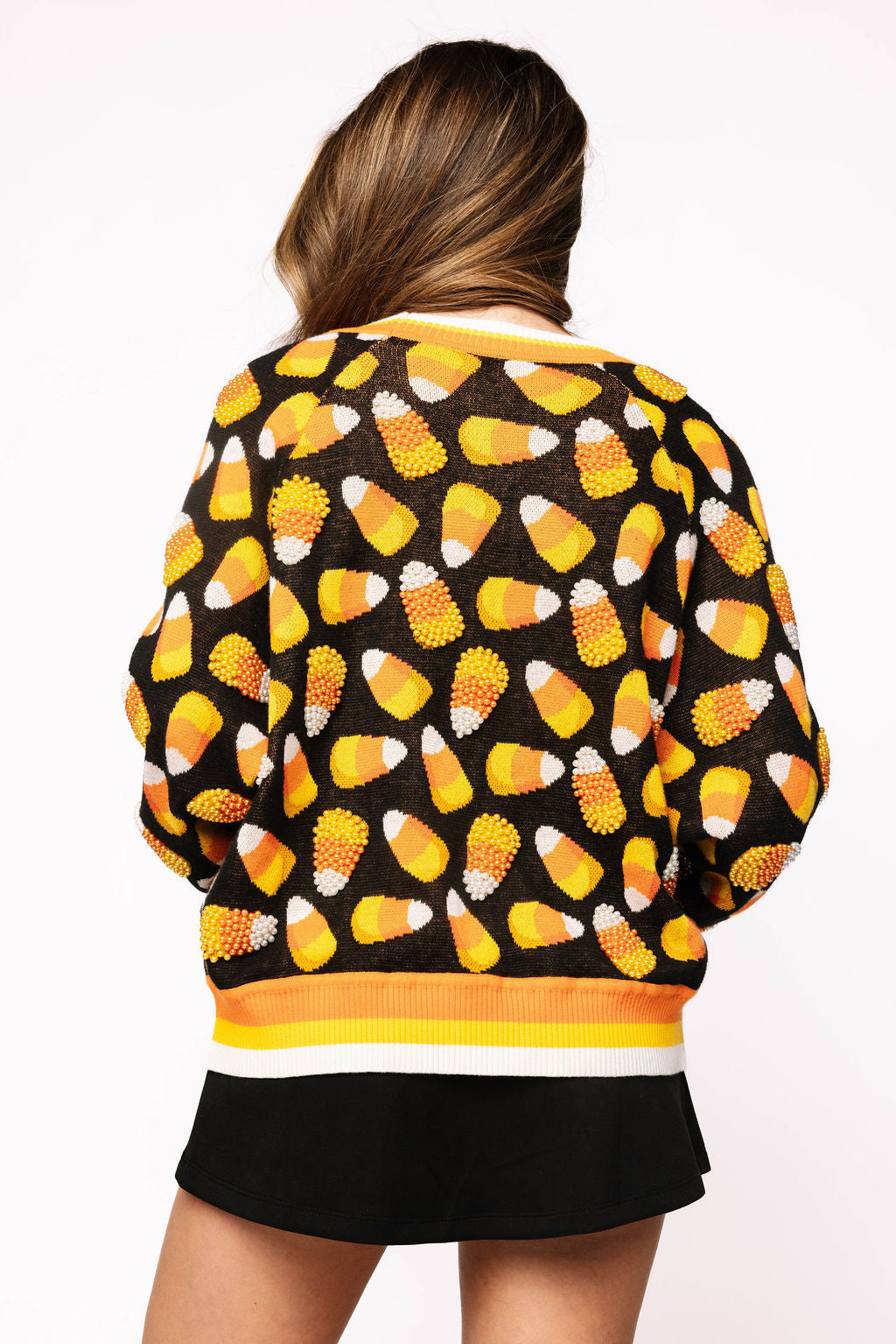 Black Pearl Candy Corn Cardigan