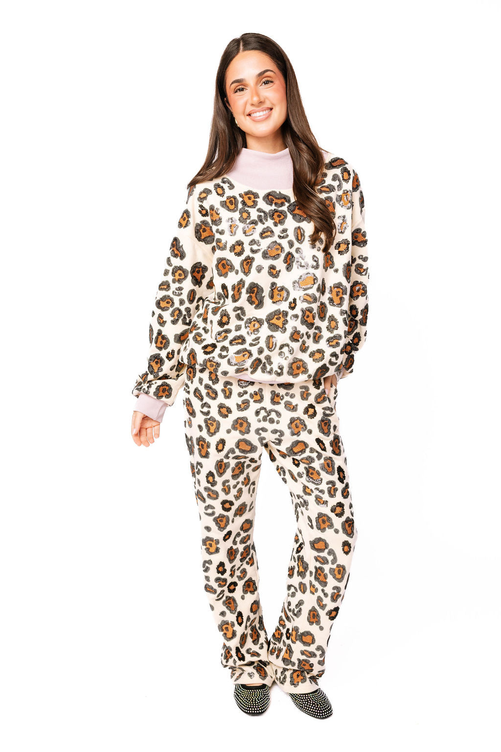 Ivory Leopard Sweatpant