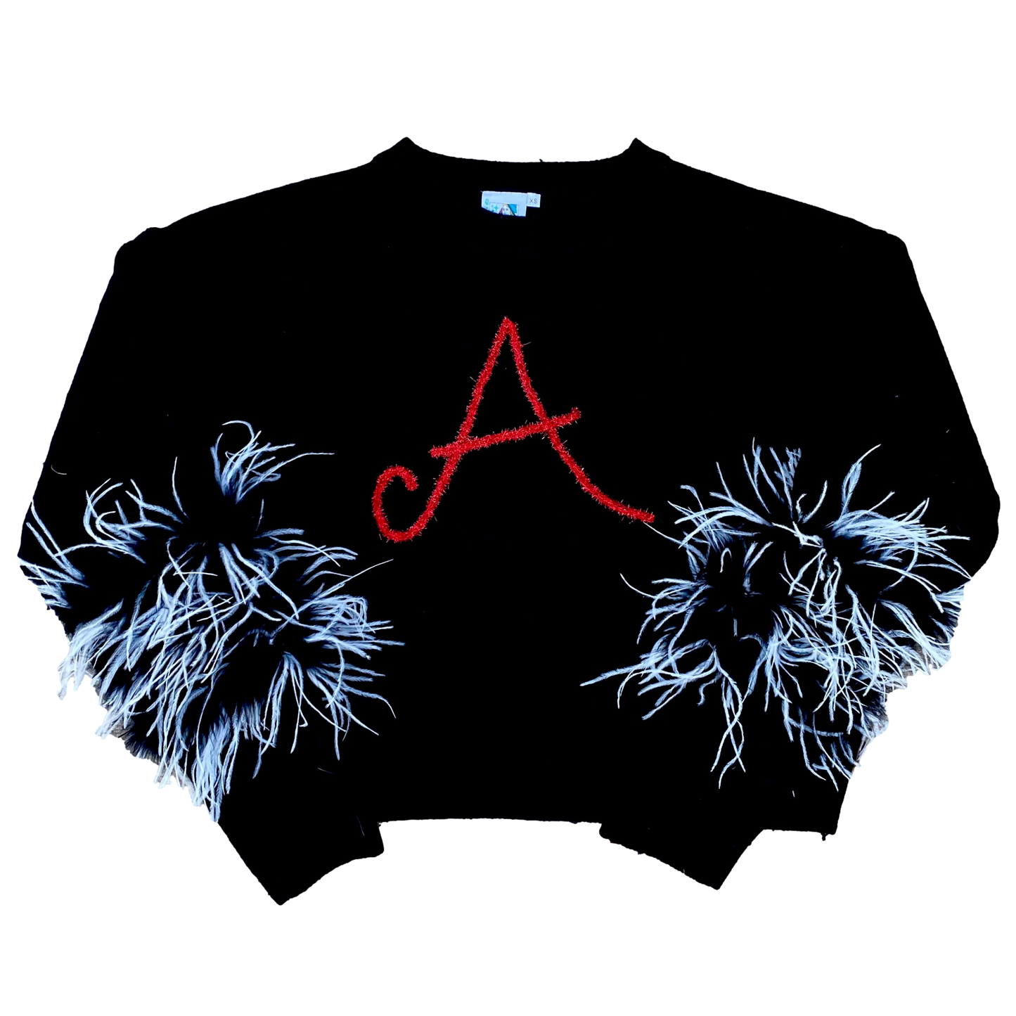"A" Feather Sleeve Sweater