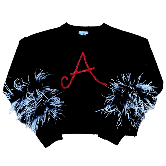 "A" Feather Sleeve Sweater