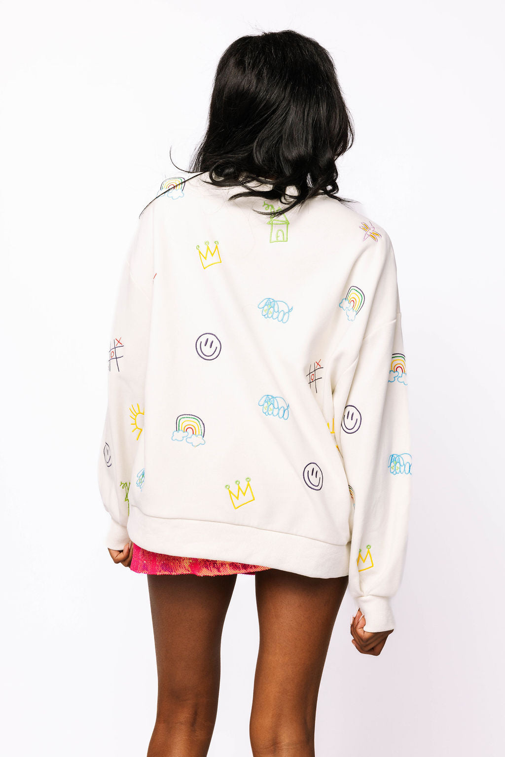 Beige Multi Crayon & Doodle Sweatshirt