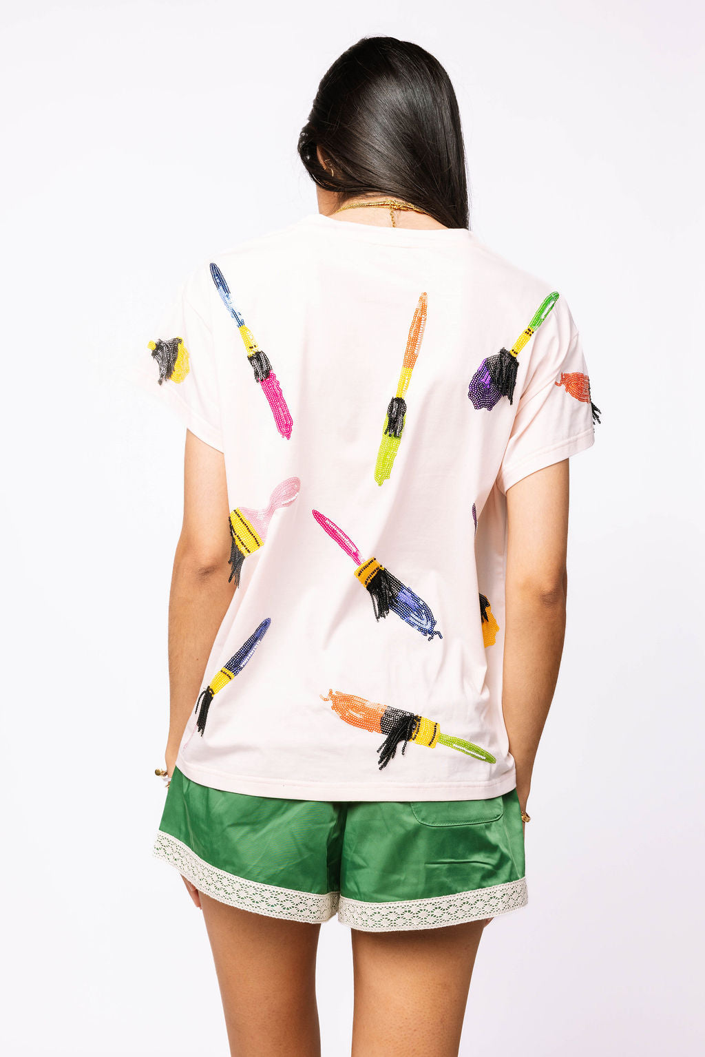 Pale Pink Paint Brush Tee