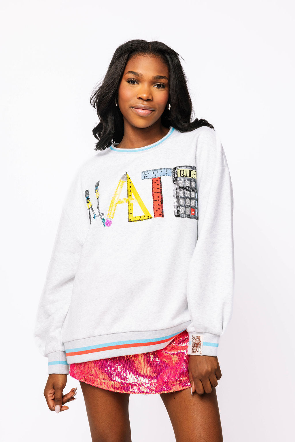 Grey 'Math' Icon Sweatshirt