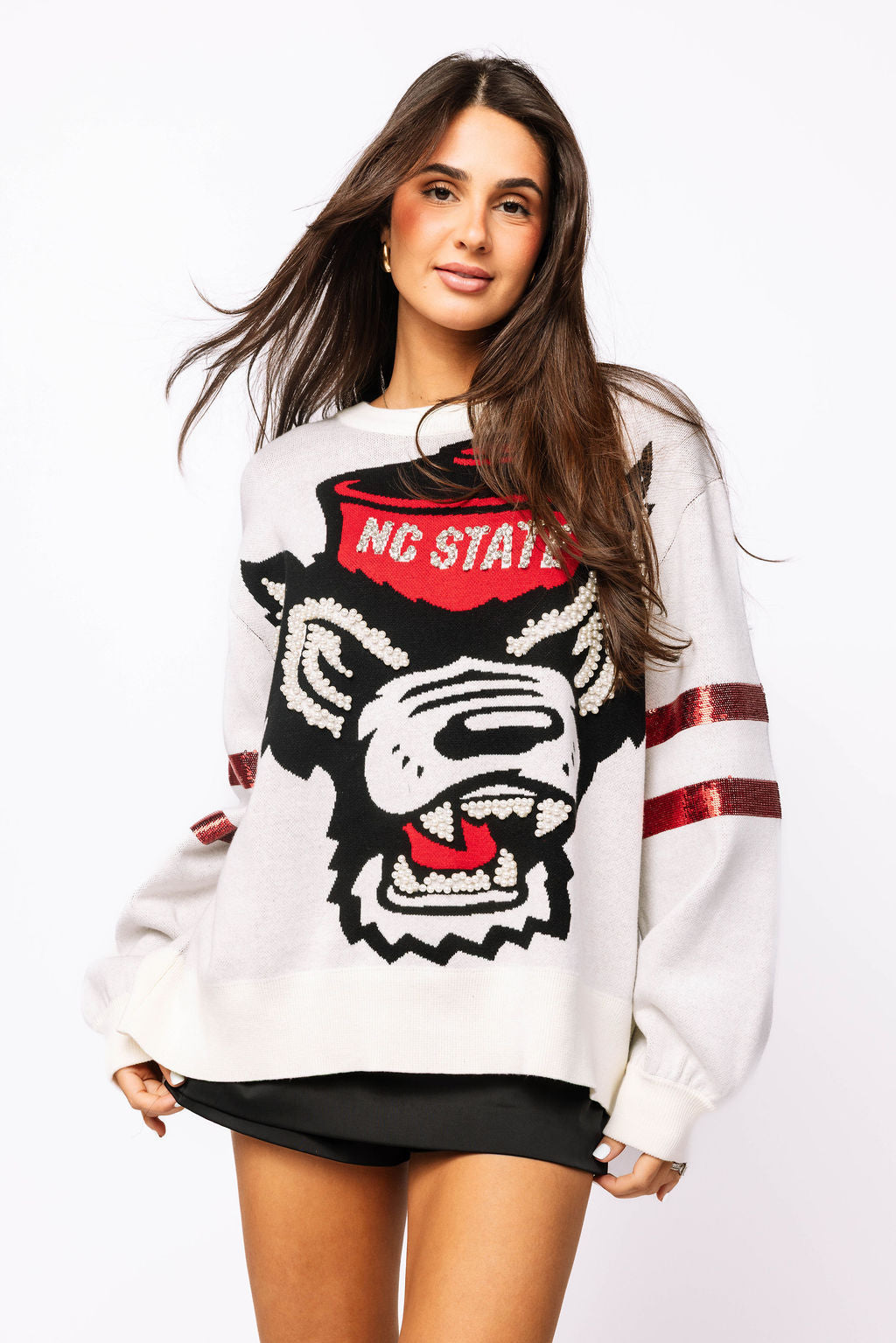 Licensed NC State Oversized Mascot Sweater