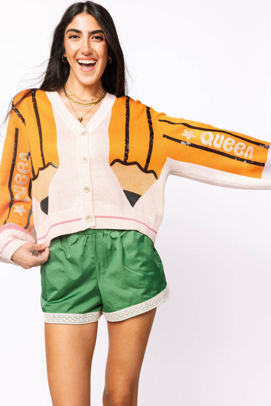 Queen Pencil Button Up Cardigan